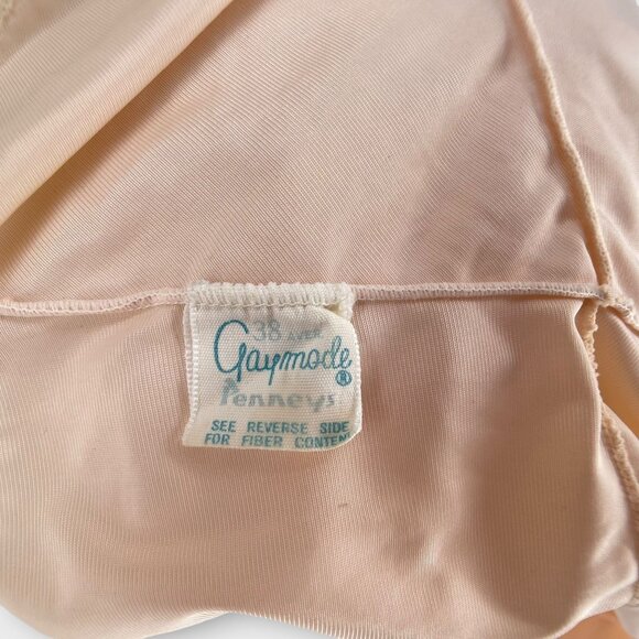 Gaymode JC Penneys Ivory Cream Lace Accent Gown Lingerie Slip Dress 38 - Picture 8 of 13